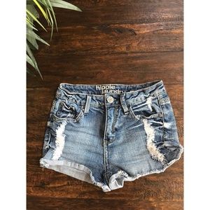 Hippie Laundry denim high waisted shorts (0)
